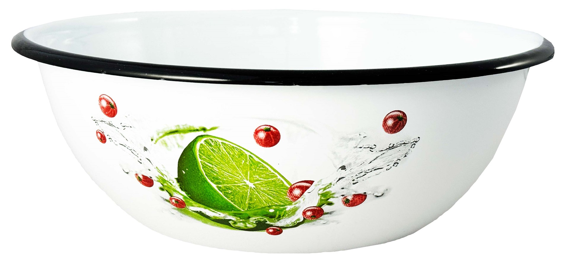 MISKA EMALIOWANA BIAŁY LIMONKA 29cm 4l