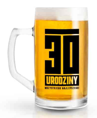 FUNNY BEER KUFEL 500ml 30 URODZINY
