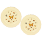 MOTYLKI CREAM TALERZ DESEROWY 20,5cm KOMPLET 2SZT