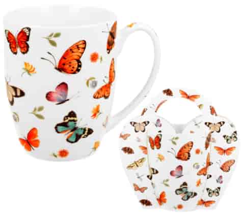BUTTERFLIES CR KUBEK 350ml + OPAKOWANIE Z RĄCZKĄ