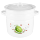 GARNEK EMALIA Z POKRYWĄ BIAŁY LIMONKA 26cm 12l