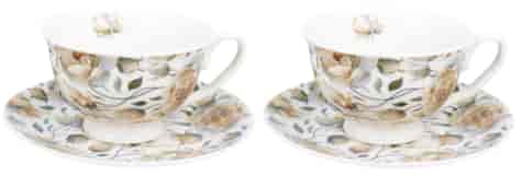 ENGLISH ROSES WHITE KOMPLET FILIŻANEK 2+2 250ml