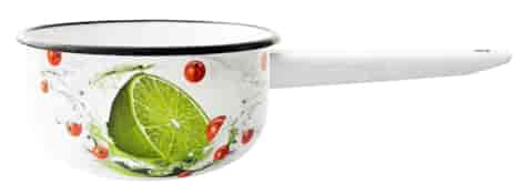 RONDEL EMALIOWANY BIAŁY LIMONKA 16cm 1,5l