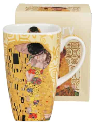 THE KISS ECRU KUBEK KWADRAT W PUDEŁKU 650ml