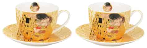 THE KISS ECRU KOMPLET FILIŻANEK 2+2 280ml