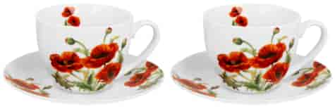 CLASSIC POPPIES KOMPLET FILIŻANEK 2+2 270ml