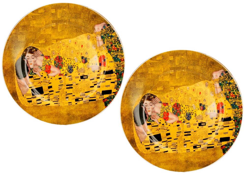 GUSTAV KLIMT THE KISS TALERZ DESER 19,2cm 2SZT