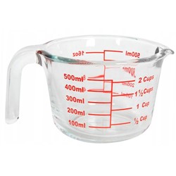 POJEMNIK SZKLANY Z MIARKĄ 500ml 22277574