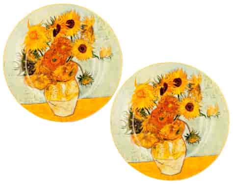 SUNFLOWERS TALERZ DESEROWY 21cm KOMPLET 2SZT