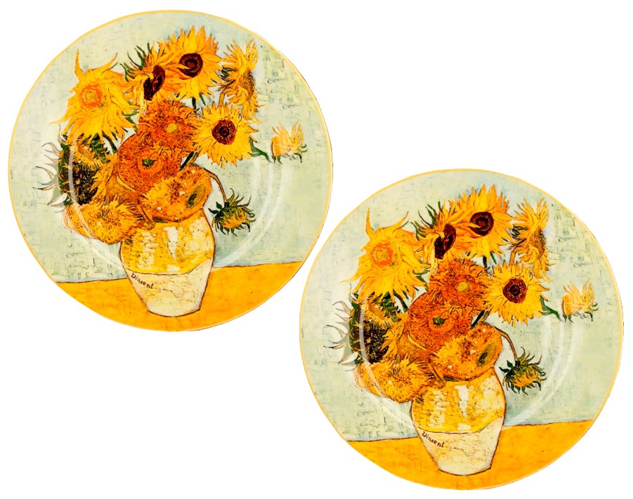 SUNFLOWERS TALERZ DESEROWY 21cm KOMPLET 2SZT