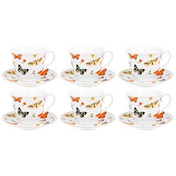 BUTTERFLIES KOMPLET FILIŻANEK 6+6 250ml