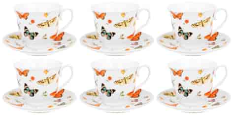 BUTTERFLIES KOMPLET FILIŻANEK 6+6 250ml