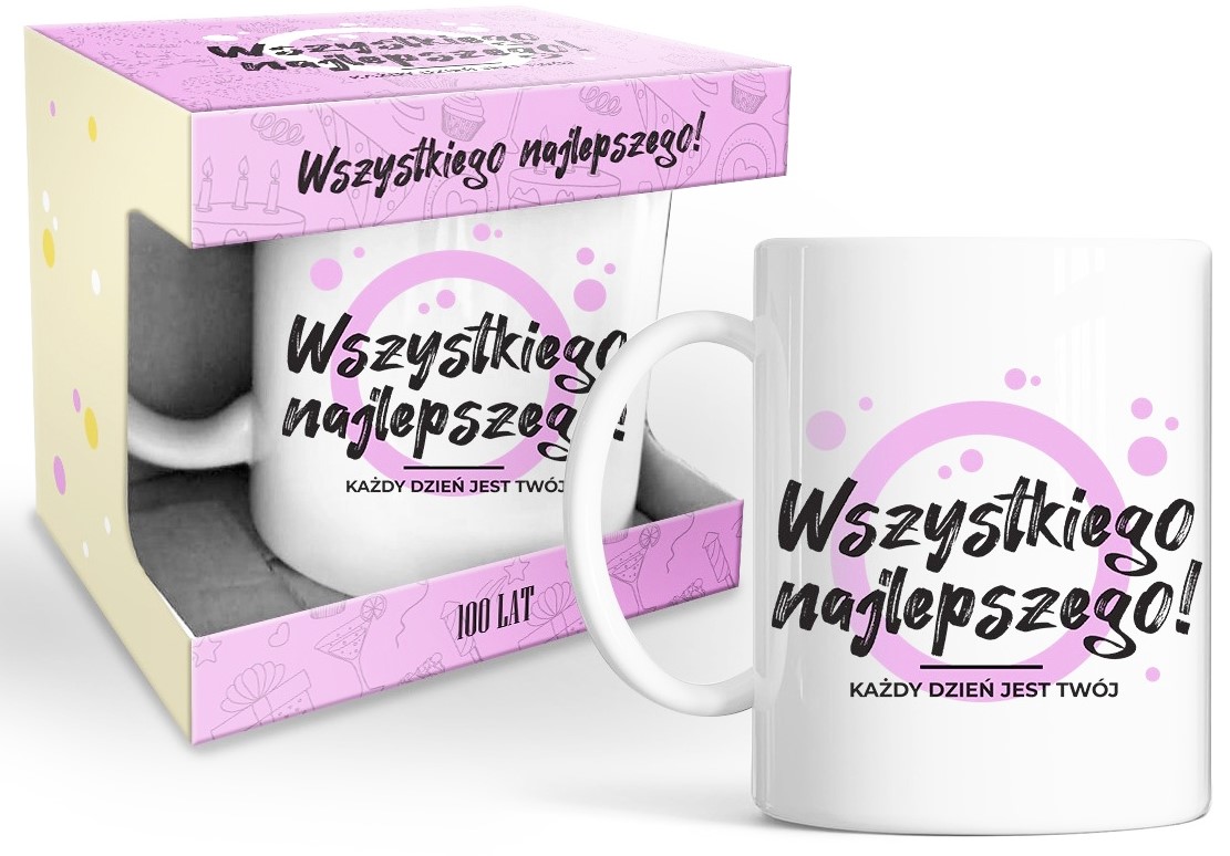 HAPPY DAY PINK KUBEK 320ml - WSZYSTKIEGO NAJ...