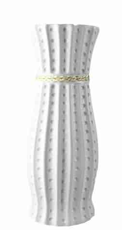 WAZON CERAMICZNY BW33 BIAŁY h-30cm