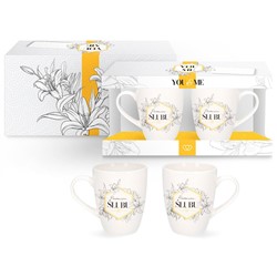 YOU AND ME KUBEK KOMPLET 2EL 300ml ROCZNICA ŚLUBU
