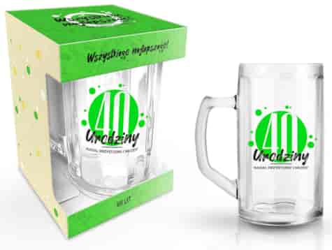 HAPPY DAY GREEN KUFEL 500ml 40 URODZINY