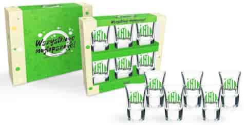 HAPPY DAY GREEN KIELISZKI KOMPLET 6SZT 35ml 60...