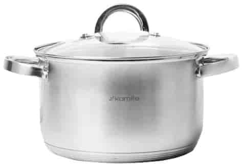 GARNEK STALOWY OKRĄGŁY U 24cm 6,5L KM5624S