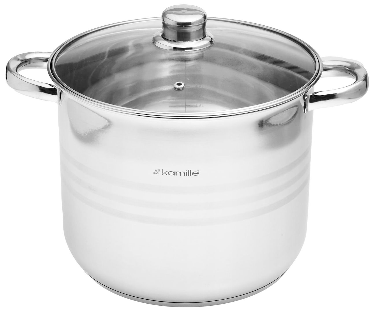 GARNEK STALOWY OKRĄGŁY 24cm 8,5L KM5403