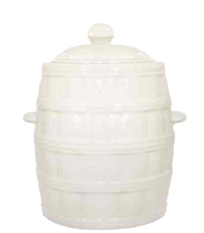 KAMIONKA BECZKA Z KOŁNIERZEM  4l KREM + POKRYWA