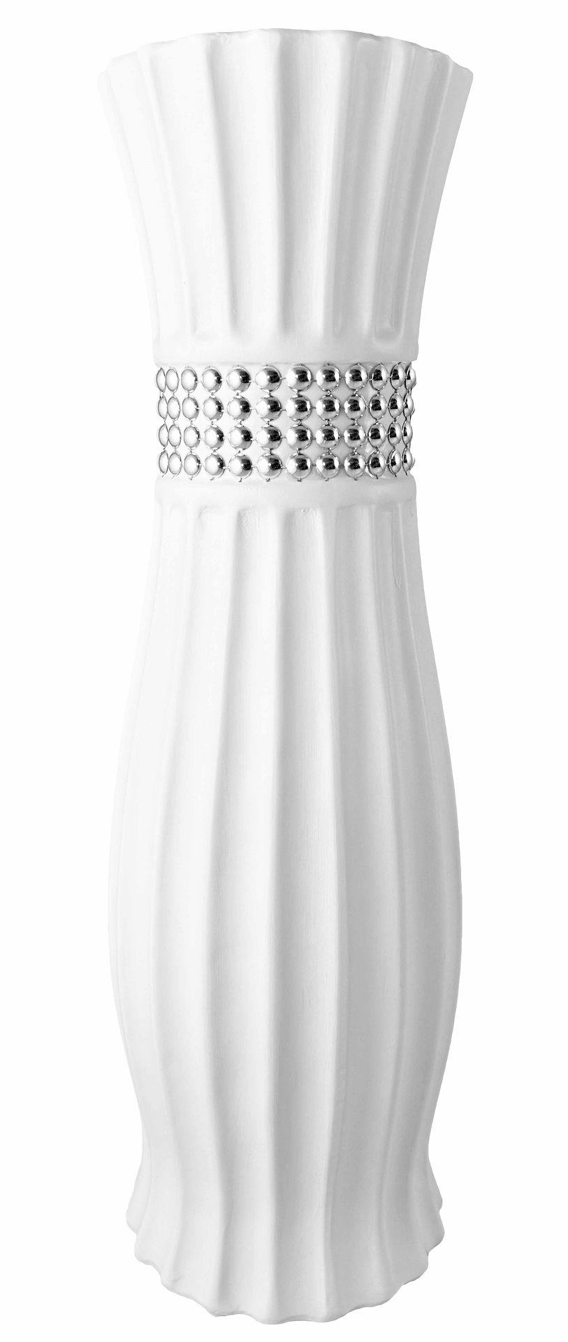 WAZON CERAMICZNY BW62 BIAŁY h-61cm