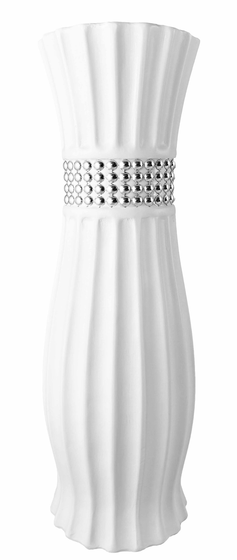WAZON CERAMICZNY BW42 BIAŁY h-45,5cm