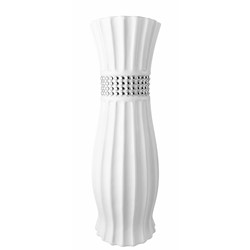 WAZON CERAMICZNY BW32 BIAŁY h-30cm