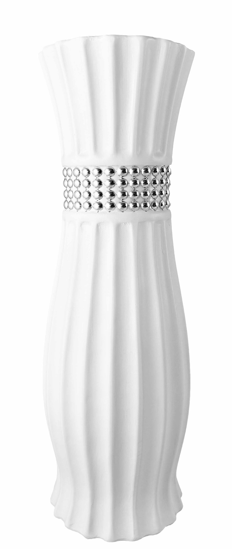WAZON CERAMICZNY BW32 BIAŁY h-30cm