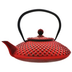 GIFT CZAJNIK ŻELIWNY Z SITKIEM 1,25L RED