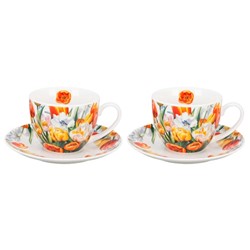 TULIPANY KOMPLET FILIŻANEK 2+2 280ml