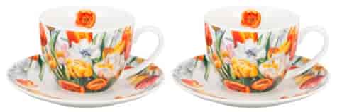 TULIPANY KOMPLET FILIŻANEK 2+2 280ml