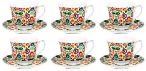 ŁOWICZ KOMPLET FILIŻANEK 6+6 250ml