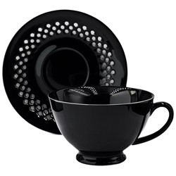 BISETTE FILIŻANKA ZE SPODKIEM 1+1 260ml BLACK A