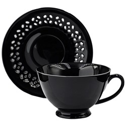 BISETTE FILIŻANKA ZE SPODKIEM 1+1 260ml BLACK B