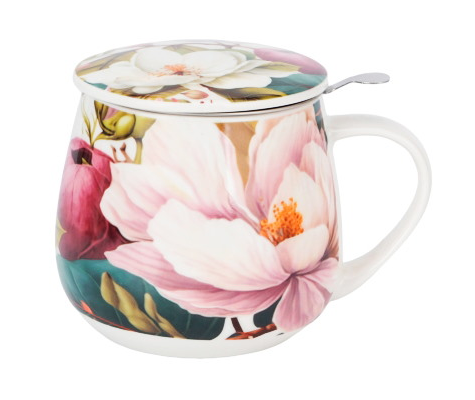 MAGNOLIE KUBEK ZAPARZACZ BARYŁKA W PUDEŁKU 430ml