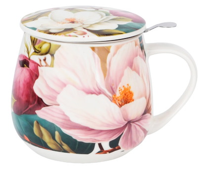 MAGNOLIE KUBEK ZAPARZACZ BARYŁKA W PUDEŁKU 430ml