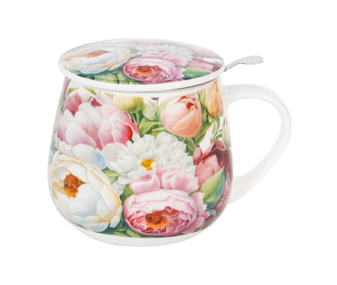 PIWONIE KUBEK ZAPARZACZ BARYŁKA W PUDEŁKU 430ml