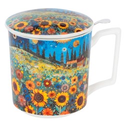 MODERN SUNFLOWER FIELD KUBEK ZAPARZACZ 450ml