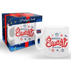BN ŚWIĄTECZNY KUBEK Z PREZENTEM 300ml - WESOŁYCH