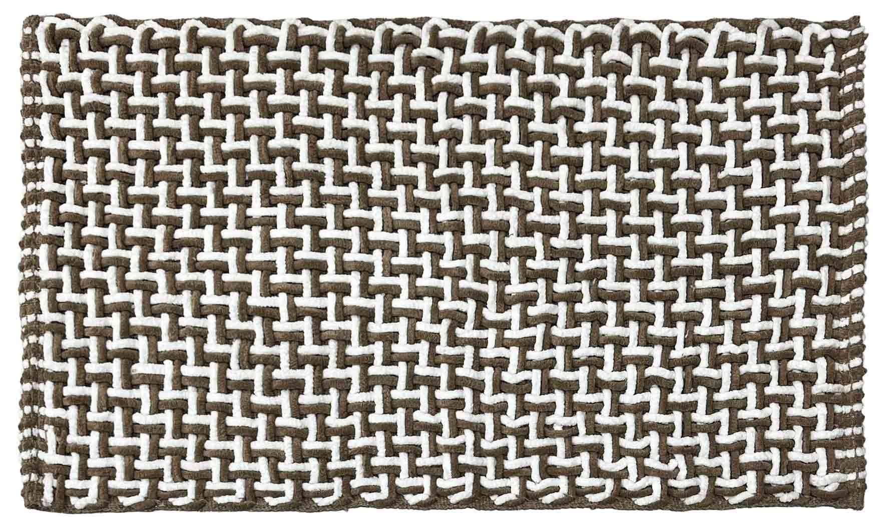 MOKO DUO CHENILLE KILIM DYWANIK 50x80cm BIAŁY/BEŻO