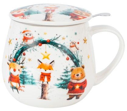 BN CHRISTMAS CUTIES KUBEK ZAPARZACZ BARYŁKA 430ml