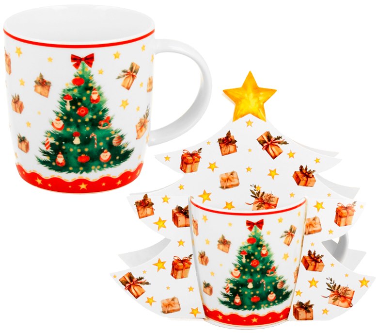 BN CHRISTMAS TREE KUBEK 400ml + OPAKOWANIE CHOINKA