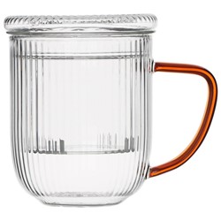 JUSTINE AMBER KUBEK ZAPARZACZ SZKLANY 0,4L