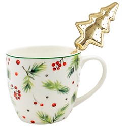 BN CHRISTMAS LEAVES KUBEK ZAPARZACZ CHOINKA 460ml