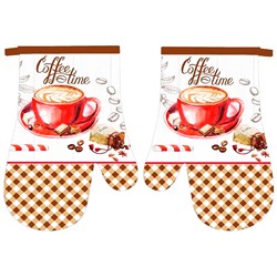 RĘKAWICE KUCHENNE MAGNES KPL 2szt COFFEE F22A1111