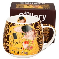 GUSTAV KLIMT KISS BROWN KUBEK BARYŁKA 430ml