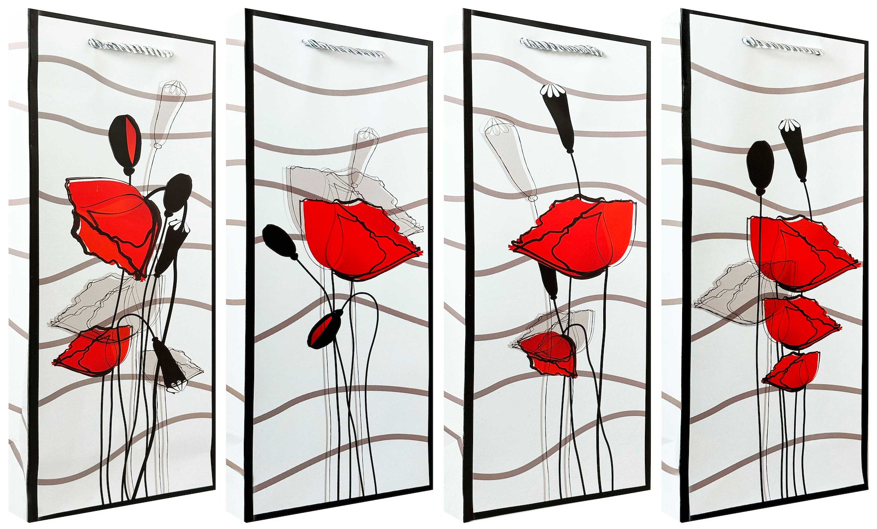 TOREBKA PREZENTOWA 12,5x8x36cm WINO JUS-0922B