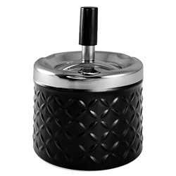 POPIELNICZKA OBROTOWA METALOWA CZARNA JJ-28833