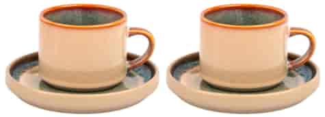 STACK GREY KOMPLET FILIŻANEK 2+2 250ml