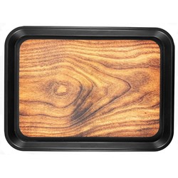 TACA WOODEN ANTYPOŚLIZGOWA PROSTOKĄTNA 45x35cm